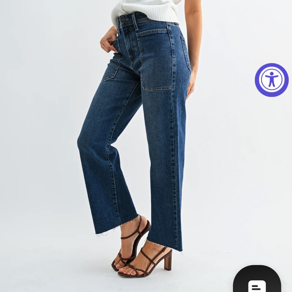 NWT Just Black Denim Wide Leg Jeans - Picture 2 of 9